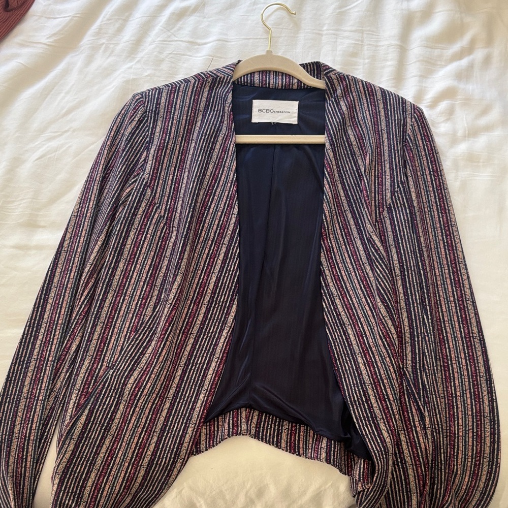 BCBGeneration Multicolor Striped Blazer